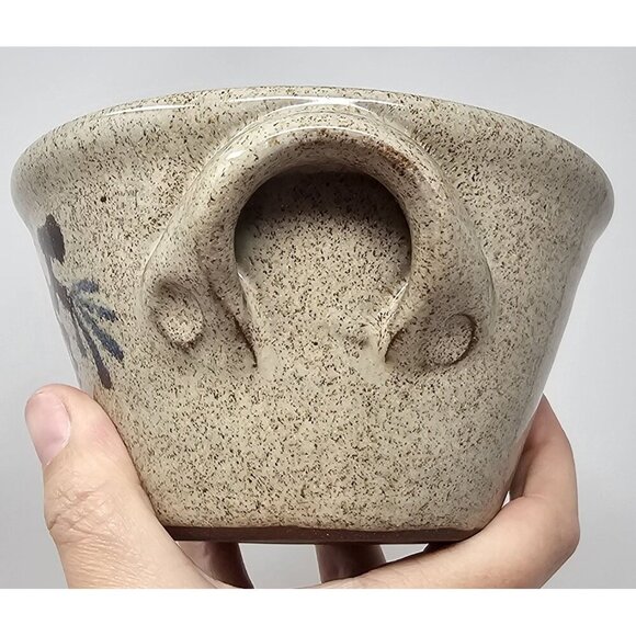 Vintage Old Time Pottery Gravy Mixing Bowl 1997 Stoneware 7" Pinecone USA Rustic - Picture 5 of 10